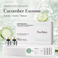 Sérum après-soleil aux exosomes de concombre, ampoule réparatrice rafraîchissante, essence apaisante pour la peau, étiquette privée OEM, boîte de 24 pièces