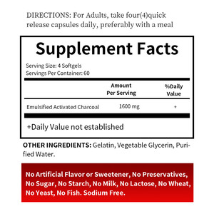 Gélules molles émulsionnées <span class=keywords><strong>de</strong></span> <span class=keywords><strong>charbon</strong></span> actif 1600mg, formule pure, soutien au confort digestif, pour adultes, biologique, marque privée OEM - Product Image 5