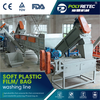 Ligne de lavage de recyclage de films PE PP post-consommation POLYTEC 500KG/H