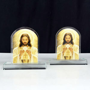 Placa Religiosa de Cristal con Arco Personalizado K9 de Jesucristo - Recuerdo Impreso con UV de Primera Calidad para Eventos de Iglesia y Primera Comunión MH-J062 - Product Image 3