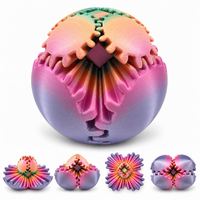 Gear Sphere Desk Fidget Toy Multicolor Rotate Spin Custom Color Sphere Fidget Toy Office Desk