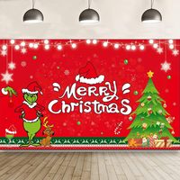 Toile de fond photographique Forêt Enneigée Hiver Magique de Noël avec Guirlandes Lumineuses et Bannière de Fête Personnalisable