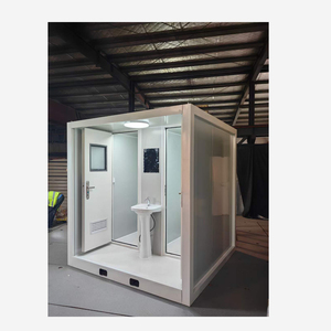 Toilettes mobiles de luxe en acier de haute qualité, toilettes portables, salle de bain extérieure, unité de douche, toilettes, mini-pods, conteneurs - Product Image 4