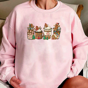 <span class=keywords><strong>Sudadera</strong></span> navideña personalizada 2026 para mujer, con capucha y cuello redondo, diseño de lazo de Papá Noel, suéter informal de invierno para mujer - Product Image 2