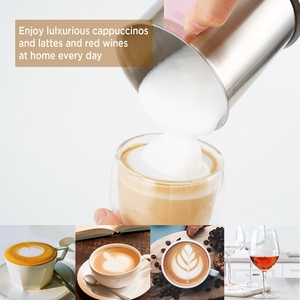 Espumador de <span class=keywords><strong>leche</strong></span> eléctrico 5 en 1, <span class=keywords><strong>calentador</strong></span> de <span class=keywords><strong>espuma</strong></span> suave para café, capuchino, máquina de <span class=keywords><strong>espuma</strong></span> fría, vaporizador de <span class=keywords><strong>leche</strong></span>, 5 funciones - Product Image 6