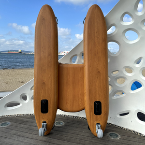 도매 제조업체 신규 시리즈 생산 모터 장착 우드 그레인 팽창식 낚시 플랫폼 - Product Image 5