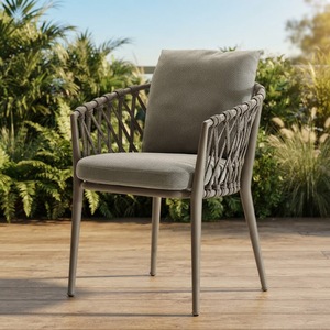 Set Moderno di Tavolo e Sedie Impilabili con Telaio in Alluminio, <span class=keywords><strong>Mobili</strong></span> Imbottiti <span class=keywords><strong>per</strong></span> Esterni, Giardino, Patio, <span class=keywords><strong>Balcone</strong></span>, <span class=keywords><strong>per</strong></span> Hotel - Product Image 5