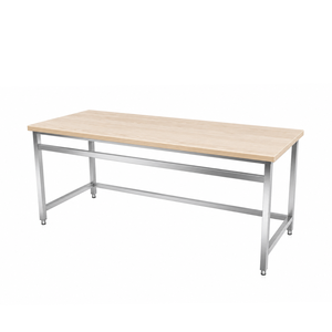 Stainless Steel <strong>Butcher</strong> <strong>Table</strong> 1800mm <strong>Butcher</strong> <strong>Block</strong> Work <strong>Table</strong> with Wood Cutting Top for Bakery Dough - Product Image 4
