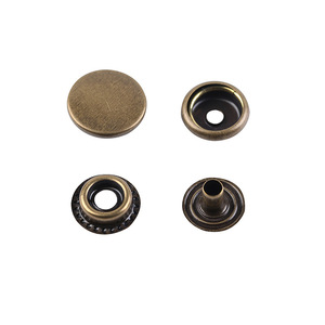 Snap Button Brass Round Metal Snap Fasteners Nickel Free For Down <b>Jacket</b> Accessories Embossed Logo Customizable - Product Image 1