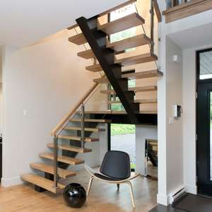 <span class=keywords><strong>Escalier</strong></span> <span class=keywords><strong>droit</strong></span> à poutre unique de luxe de haute qualité, fabriqué à Foshan par un fabricant chinois, avec marches en bois massif, pour l'habitat en Angleterre - Product Image 3