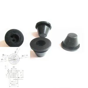 3 x 2.0 holes wire guide fit for 11 mm plate hole and 2.5 plate thickness water proof three holes silicone grommet