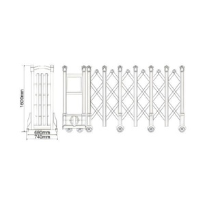 Puerta Principal Extensible Automática para Escuela o Fábrica, Diseño Eléctrico con Material de Aleación de Aluminio - Product Image 3