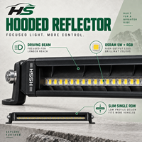 Barre lumineuse LED HSSH 50 pouces 250W avec rétroéclairage RGB, commande par interrupteur filaire, éclairage tout-terrain pour camion, SUV, 4x4