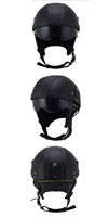 Casque de moto/scooter rétro en ABS pour hommes et femmes, léger, respirant, demi-casque pour trajets quotidiens, homologué DOT, à libération rapide