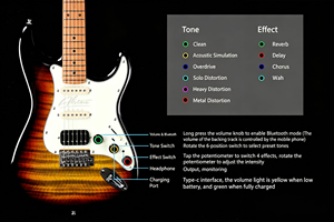 Guitarra Usada de Calidad, 22 Trastes, Guitarra Personalizada, Instrumentos de Cuerda - Product Image 2