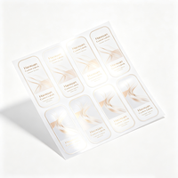 Étiquettes pour bouteilles de conditionneur Haoxuan OEM, film PET transparent brillant, autocollants imprimés pour l'emballage des produits capillaires