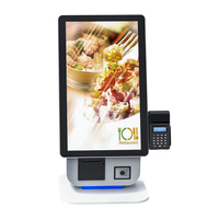 Kiosque de commande de bureau Android/Windows de 21,5 pouces avec imprimante, scanner, paiement de commande, kiosque pour restaurant, fonction SDK
