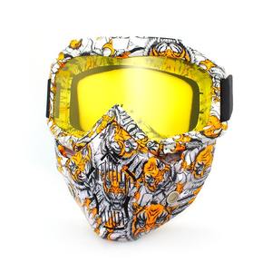 Masque de moto avec masque facial détachable, lunettes de protection intégrales pour motocross, ATV, moto tout-terrain, masques coupe-vent pour hommes et femmes - Product Image 4