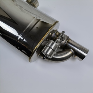 Ingle-silenciador de escape con doble salida, válvula de escape con resonador - Product Image 3