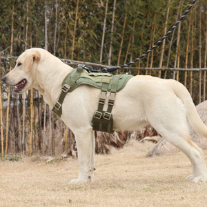 Tactical Pet Harness Multi-Functional Adjustable Reflective Breathable Oxford Vest Large <b>Dogs</b> Soft Padded No-Choke <b>Button</b> - Product Image 6