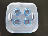 Plateau flottant gonflable en PVC à 6 trous pour boissons, support de bar à glace, impression personnalisée, vente en gros à prix abordable