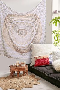 Personnalisé Or Blanc Mandala Tapisserie Boho Mur Art pour Chambre Décor Tissé Tissu <span class=keywords><strong>Yoga</strong></span> et Méditation Maison Chambre Décoration - Product Image 3