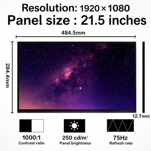 หน้าจอ LCD ขนาด 21.5 นิ้ว ความละเอียด 1920x1080 แบ็คไลท์ 250 นิต สำหรับป้ายดิจิทัล รุ่น LM215WF9-SSA1 LM215WF9-SSB1 MV215FHM-N40 M215HCA-L3B - Product Image 1