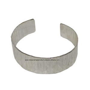 Textured Brass Cuff Bracelet Adjustable Open <b>Bangle</b> In Three Finished for <b>Men</b> Women Handmade Fashion Jewelry - Product Image 1