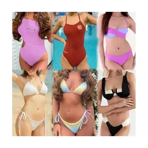 Kadın kızlar mikro Bikini mayo balya filipinler Overruns marka yeni toptan gümrükleme satış çeşitli toplu giysi stok