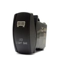 Interrupteur à bascule double pour feux avant, 12V 20A 5 broches, LED, qualité marine, pour tableau de bord de bateau et yacht