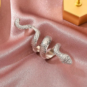 Anello a Forma di Serpente Q510, Placcato in Oro 18K, Gioiello da Festa per Donna - Product Image 2