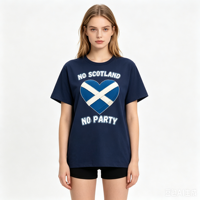 T-shirt personnalisé avec logo imprimé, col rond ample, manches courtes, décontracté, tricoté, lettres, doux, 100 % coton, pour femme