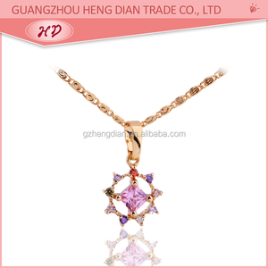 HengDian marca 18K chapado en oro <span class=keywords><strong>de</strong></span> latón accesorios novia pendiente colgante collar <span class=keywords><strong>de</strong></span> conjuntos <span class=keywords><strong>de</strong></span> joyas para mujer - Product Image 3