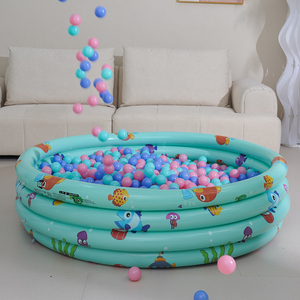 <span class=keywords><strong>Table</strong></span> de <span class=keywords><strong>jeu</strong></span> gonflable à 3 anneaux pour enfants, piscine à balles, piscine pour bébés, bain d'eau pour tout-petits - Product Image 2