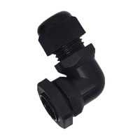 Connecteur de câble en nylon plastique de type M à angle de 90 degrés, étanche IP68, métrique, M12-M32