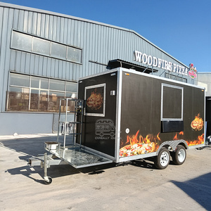 2025 mejor venta concesión Hot Dog remolque móvil chino Retro camión de comida café barbacoa hamburguesa carrito de helados - Product Image 3