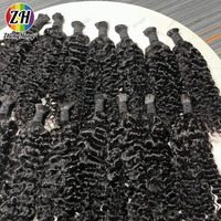 Extensiones de Cabello Humano Virgen Brasileño 100% Liso Natural para Trenzas, Paquetes a Granel de 16-32 Pulgadas, Doble Trama