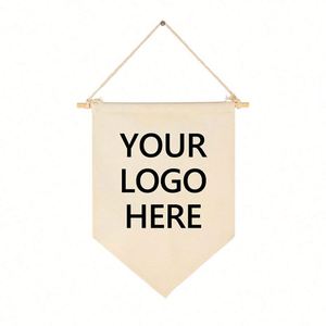 ธงผ้าใบแขวนผนัง ขนาด 11x15.7 นิ้ว ธงผ้าใบสั่งทำพิเศษ พิมพ์ลายด้วยความร้อน - Product Image 1