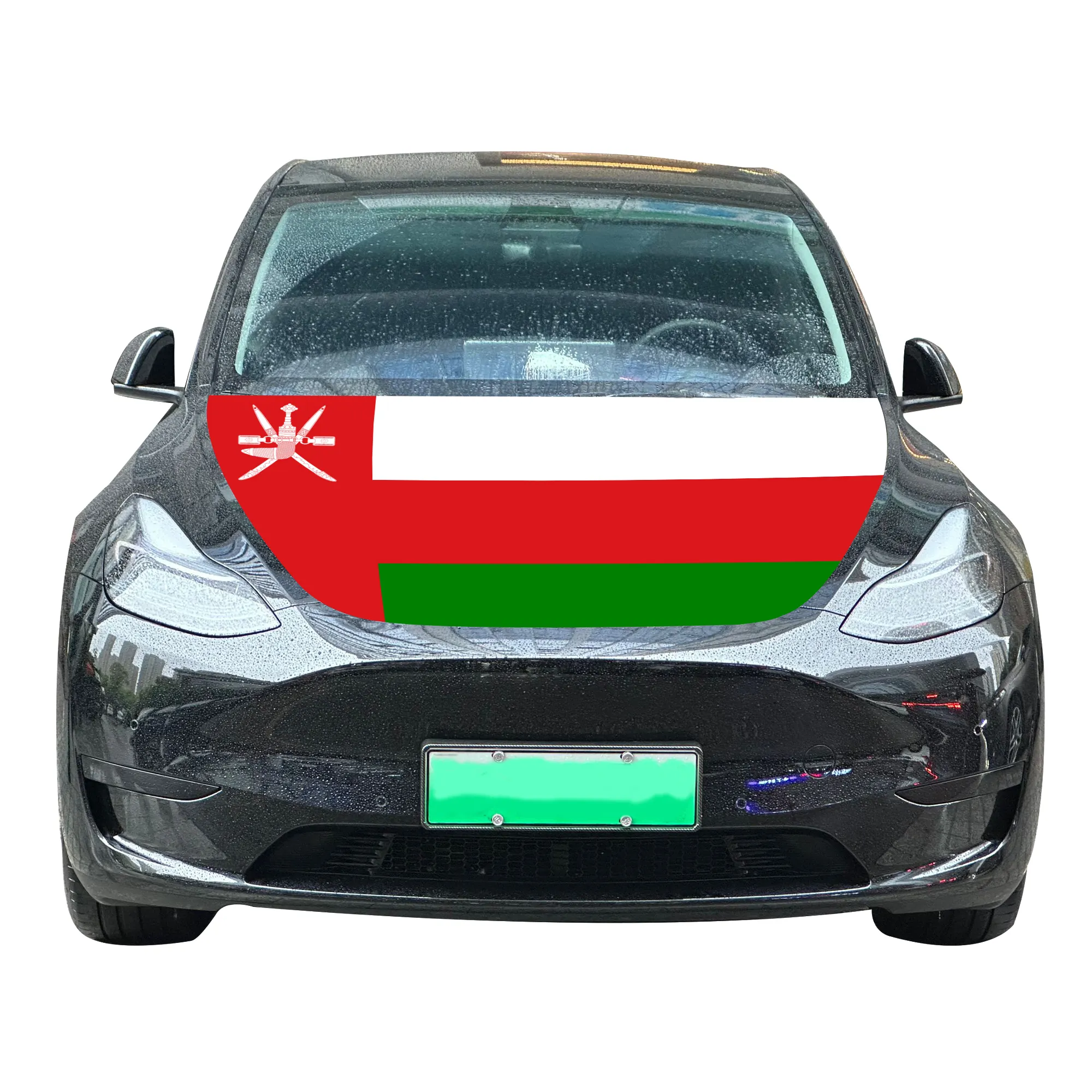 थोक 120x150 सेमी ओमान कार हुड कवर ध्वज किफायती पहनने के लिए प्रतिरोधी और टिकाऊ कार इंजन हुड कवर