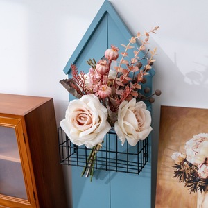 CallaFloral ช่อดอกกุหลาบประดิษฐ์ ตกแต่งผนัง ผ้าพลาสติกถักทอ สำหรับงานแต่งงาน ตกแต่งบ้าน CF02045 - Product Image 1
