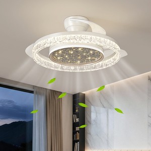 Ventilador de techo invisible Dongbao con luz LED regulable, control inteligente para dormitorio, sala de estar, restaurante, con control remoto - Product Image 2