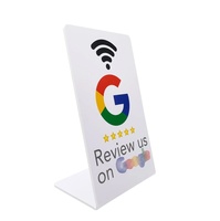 Support de carte NFC en PVC, Carte de commentaires Google NFC, Carte de commentaires électronique avec puce Ntag215, Carte de retour d'expérience à détection inductive, Logo personnalisé OEM
