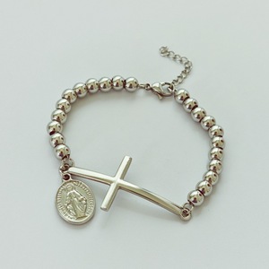 <span class=keywords><strong>Pulsera</strong></span> <span class=keywords><strong>de</strong></span> Acero Inoxidable con Cadena y Dijes <span class=keywords><strong>de</strong></span> <span class=keywords><strong>la</strong></span> Cruz <span class=keywords><strong>de</strong></span> Jesús y <span class=keywords><strong>la</strong></span> Medalla Milagrosa <span class=keywords><strong>de</strong></span> <span class=keywords><strong>la</strong></span> Virgen María, Estilo Chic, Venta al por Mayor para E-commerce, Joyería Quake - Product Image 4