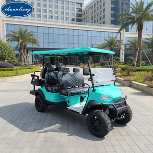 Factory Wholesale Street 6 Seater Green Golf Cart Lithium <b>Battery</b> for Community Club Golf Course - Product Image 1
