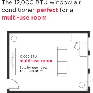 Aire Acondicionado de Ventana Frigidaire de 12000 BTU, 1 Tonelada, Enfría hasta 550 Pies Cuadrados, con Control Remoto - Product Image 5