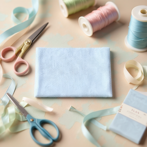 Tessuto in pizzo blu cielo Ilan 200x155 cm per artigianato e decorazioni - Product Image 2