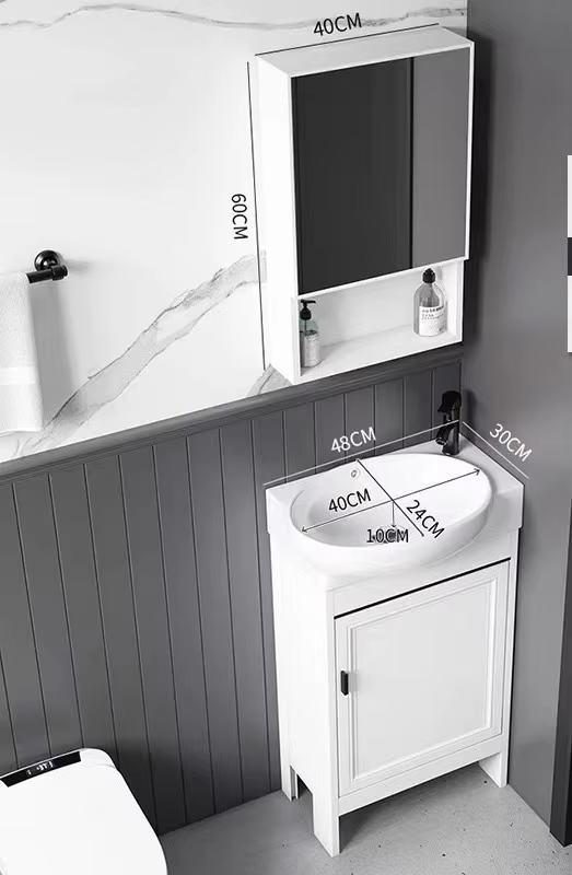width 48cm with mirror cabinet