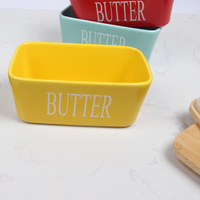 Beurrier avec couvercle et couteau magnétique rectangulaire en céramique fromage conteneur Restaurant ménage scellé boîte de rangement