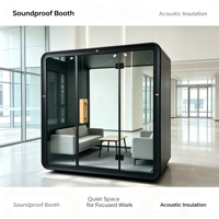 Cabine Acoustique Mobile Moderne Insonorisée pour Réunions et Espaces de Travail – Idéale pour Bureau à Domicile, Hôtels et Espaces Commerciaux