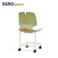 Chaise en plastique à roulettes EGROspace pour salle de conférence, réception et bureau des visiteurs